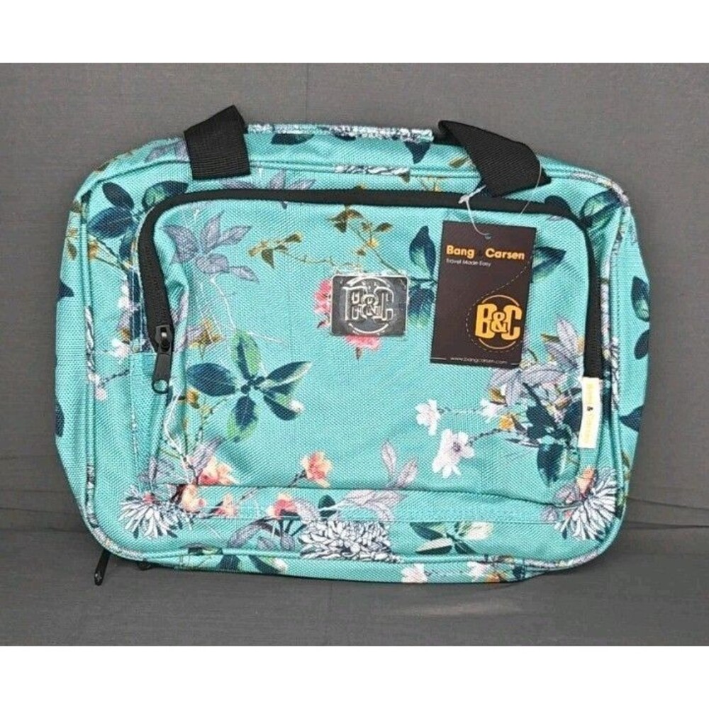 NWT Bang & Carsen Floral Travel Bag Turquoise & Flowers
